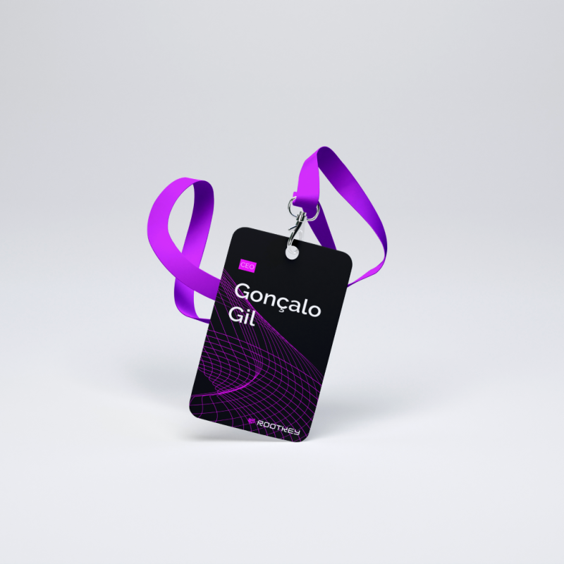Blendbyte: ROOTKey Mockup de um Credencial para Eventos