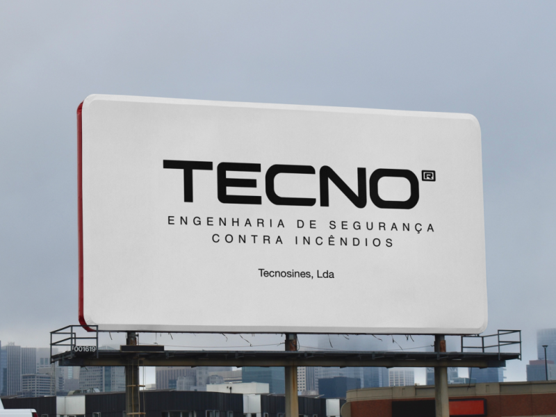 Blendbyte: Tecnosines Mockup de um Outdoor
