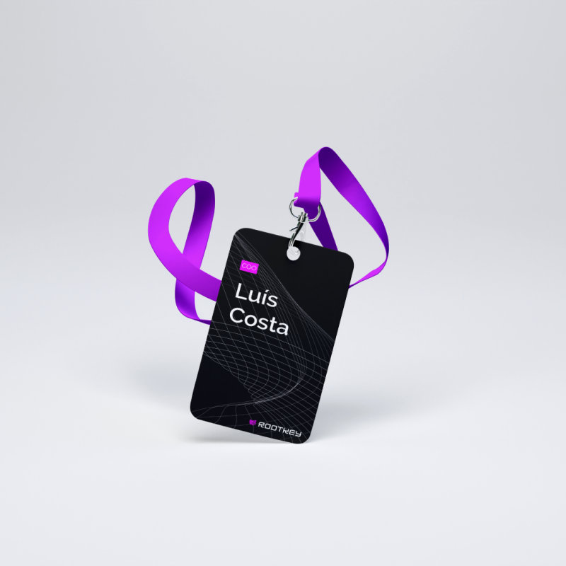 Blendbyte: ROOTKey Mockup de um Credencial para Eventos