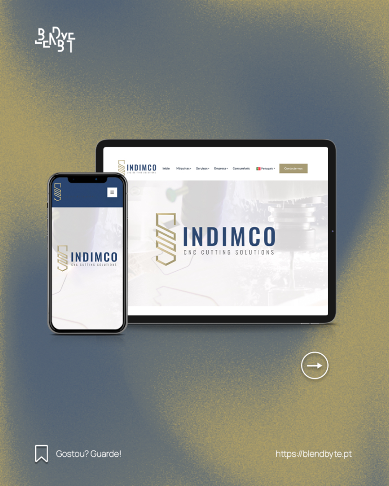 Blendbyte Post sobre o Website da Indimco