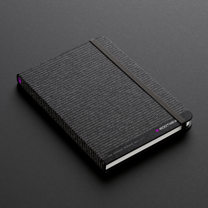 Blendbyte: ROOTKey Mockup de um Caderno