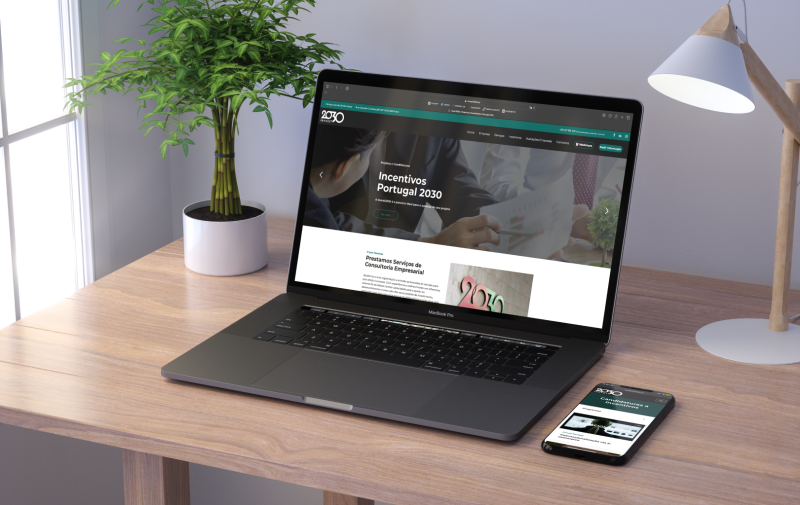 Blendbyte: Invest2030 Mockup do Website