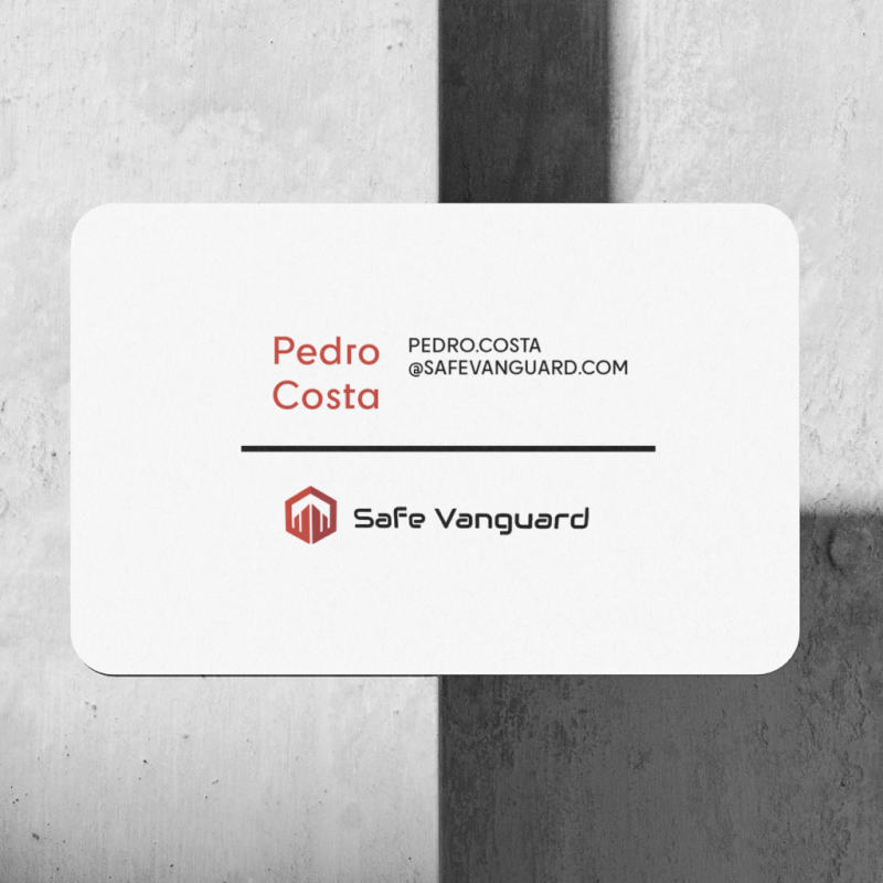 Blendbyte: Safe Vanguard Mockup de um Cartão