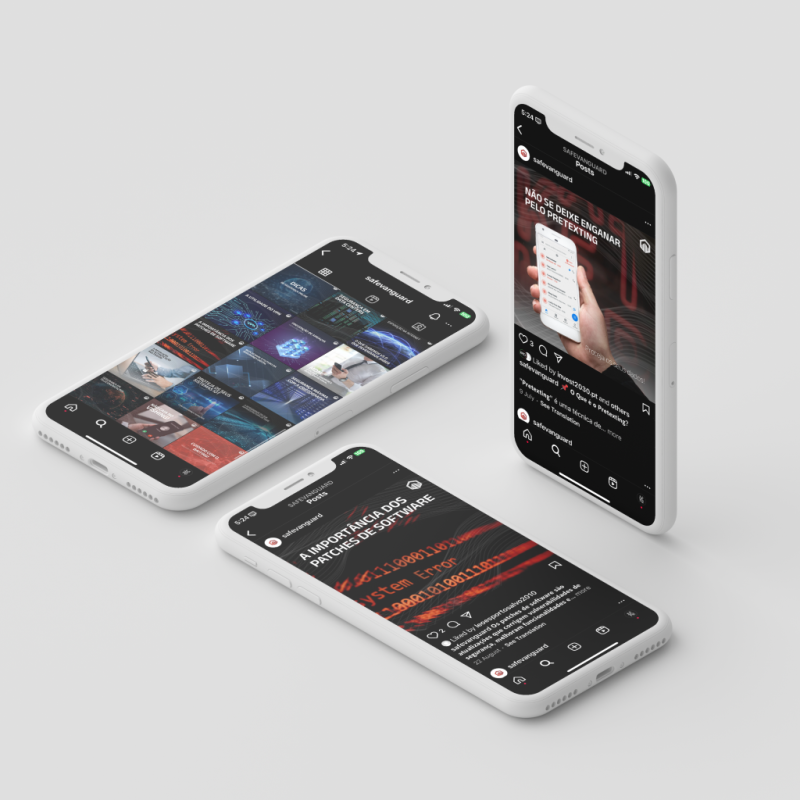 Blendbyte: Safe Vanguard Mockup do Feed do Instagram