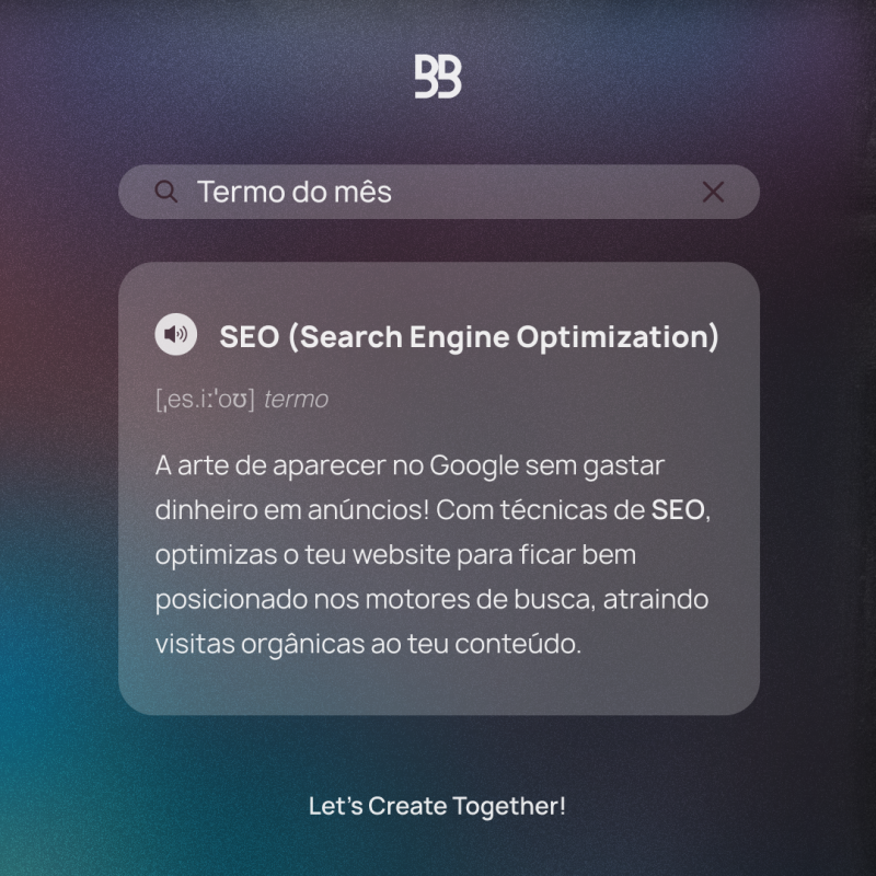 Blendbyte Post sobre o Termo do mês
