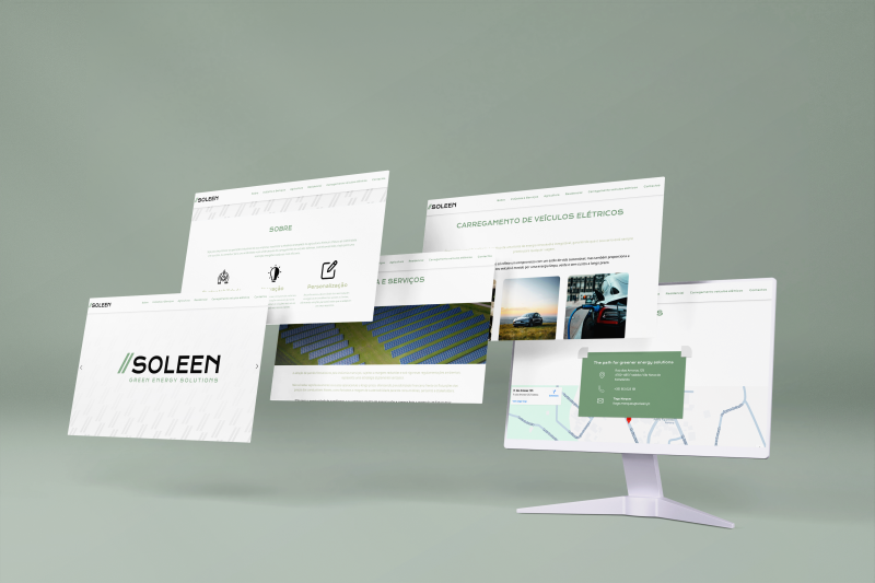 Blendbyte: Soleen Mockup do Website